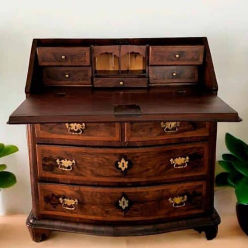 BohoKlasic - Buró antiguo de madera de nogal