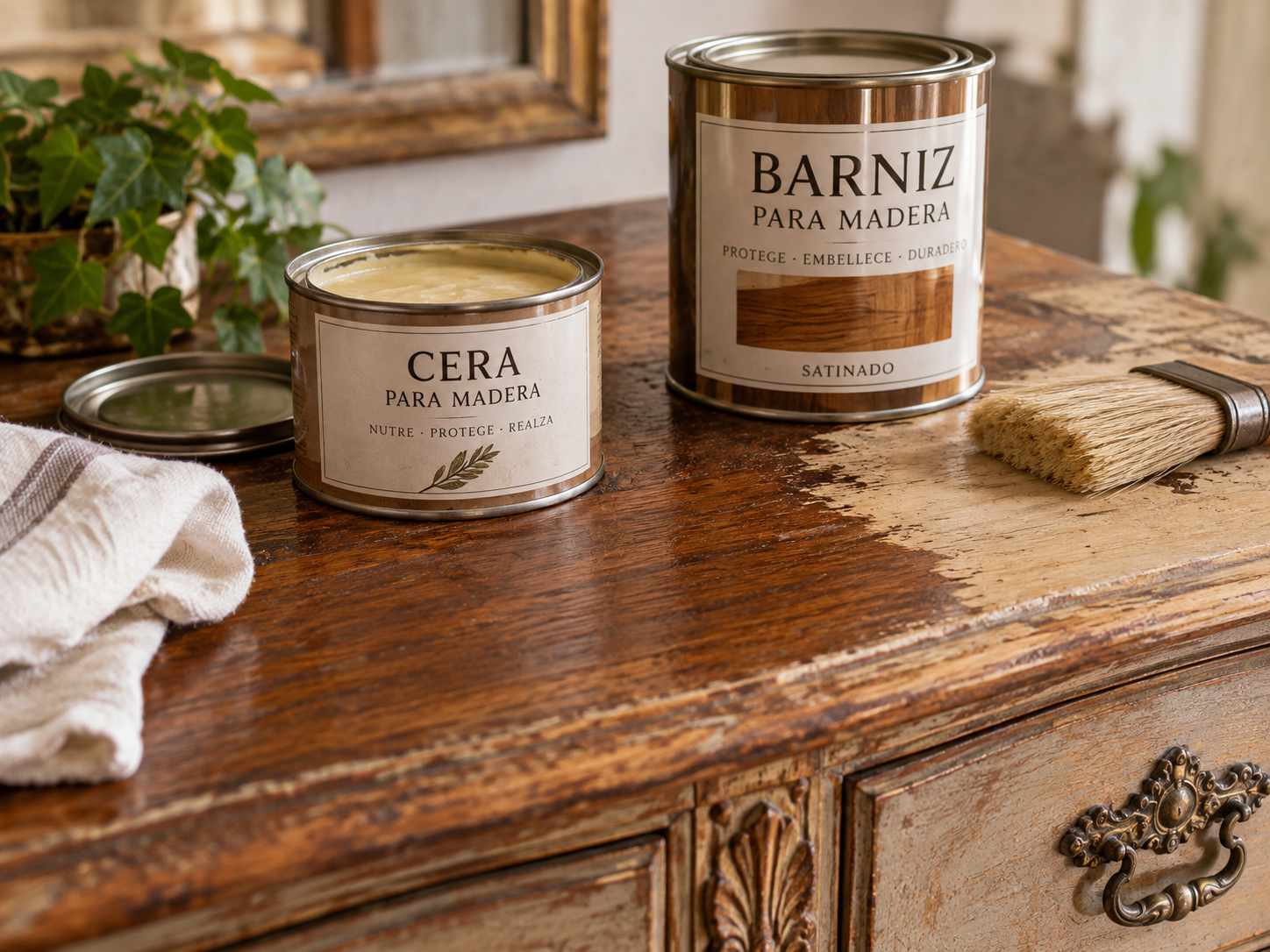 Cera o Barniz para muebles